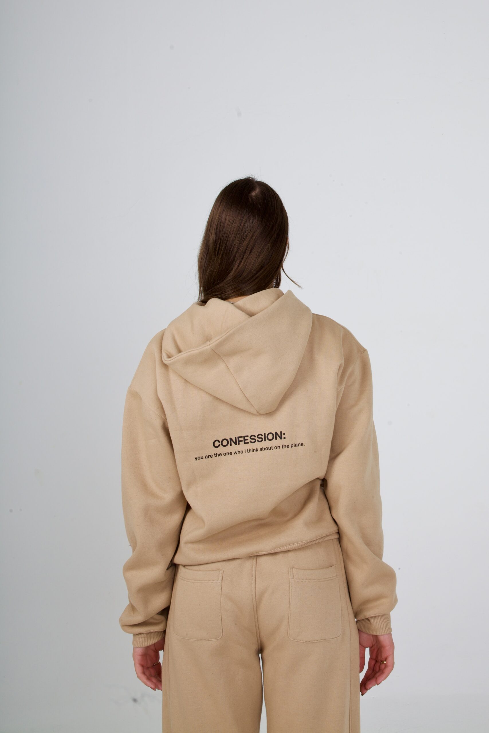 MOLETOM PLANE THOUGHTS BEGE