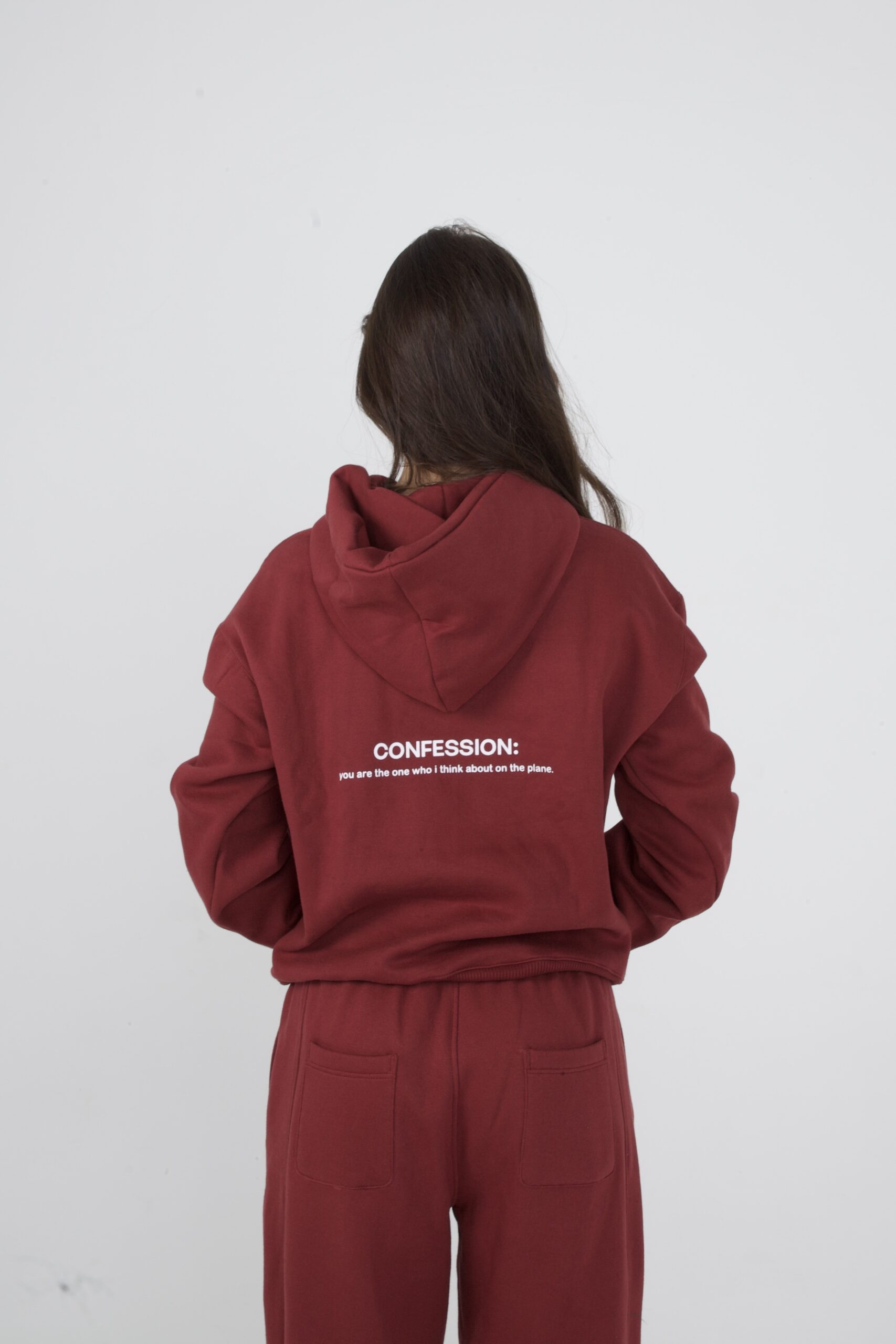 MOLETOM PLANE THOUGHTS VINHO