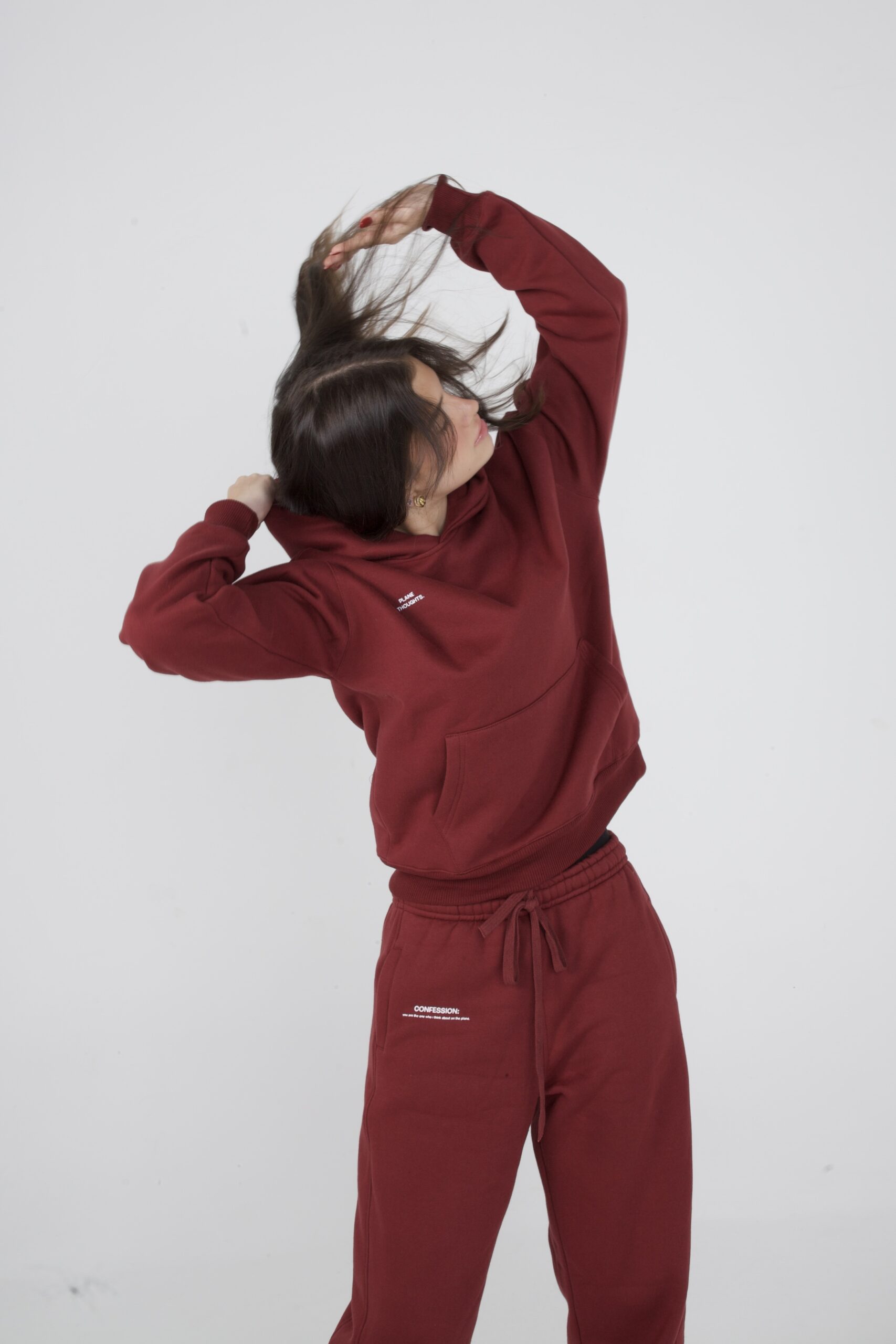 MOLETOM PLANE THOUGHTS VINHO - Image 4